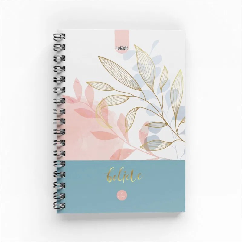 Cuaderno Argollado Flowers para Mujer 1 Materia