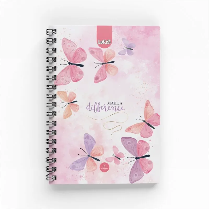 Cuaderno Argollado Flowers para Mujer 5 materias