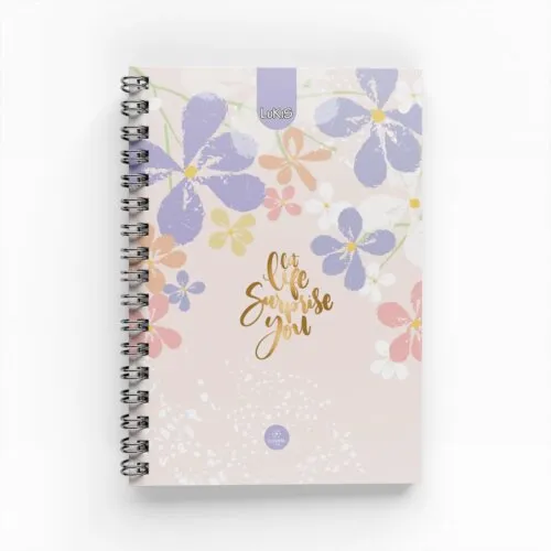 Cuaderno Argollado Flowers para Mujer 7 materias