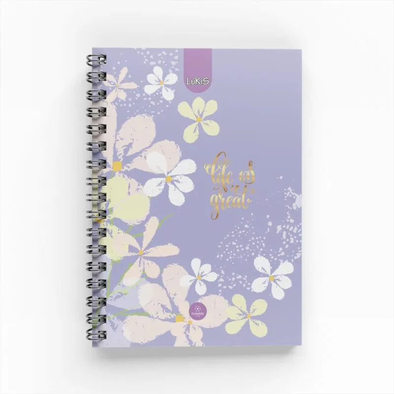 Cuaderno Argollado Flowers para Mujer 7 materias