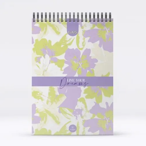 Libreta Vertical Flowers para Mujer