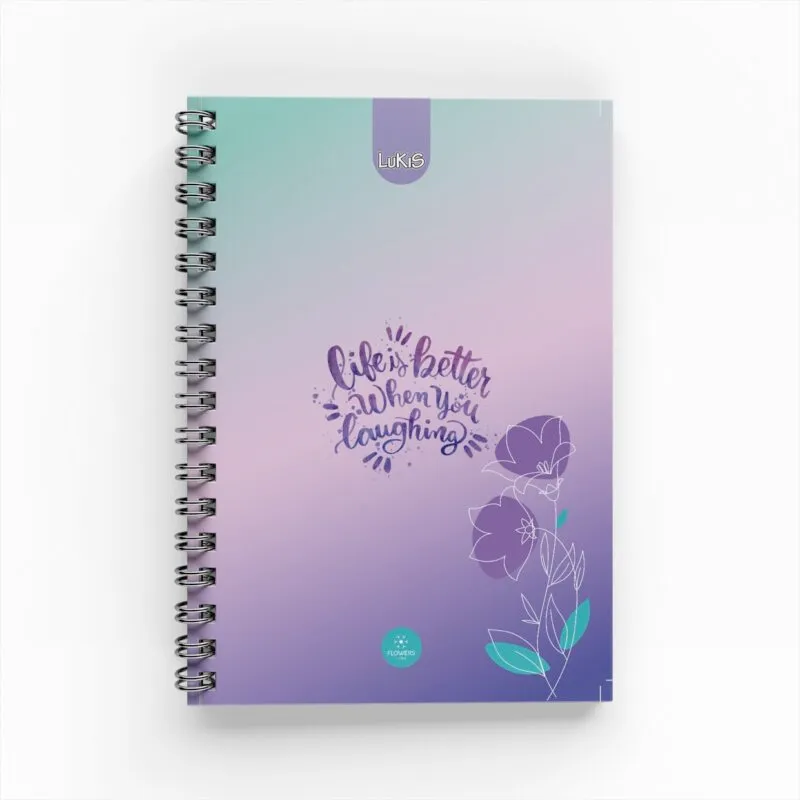 Cuaderno Argollado 1 Materia 80 hojas para mujer Flowers