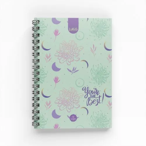 Cuaderno Argollado 1 Materia 80 hojas para mujer Flowers
