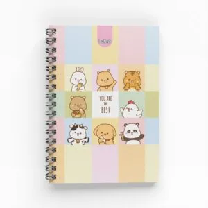Cuaderno Argollado 1 Materia 80 hojas para mujer Muñecos