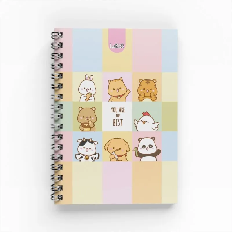 Cuaderno Argollado 1 Materia 80 hojas para mujer Muñecos