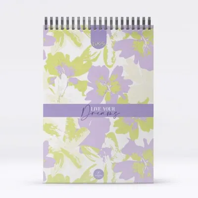 Libreta Vertical Flowers para Mujer